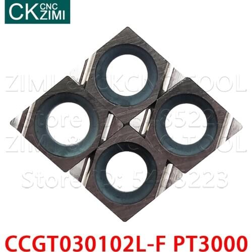 CCGT030102L-F PT3000 Carbide Cermet boring inserts Slotted tools CNC metal lathe tools CCGT for steel stainless steel cast iron