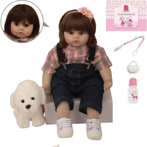 24"Lifelike BebeReborn Dolls Soft Silicone Cloth Baby Doll Toy for Kid Birthday Gift Childrens Best Playmate Happy Forever 60CM