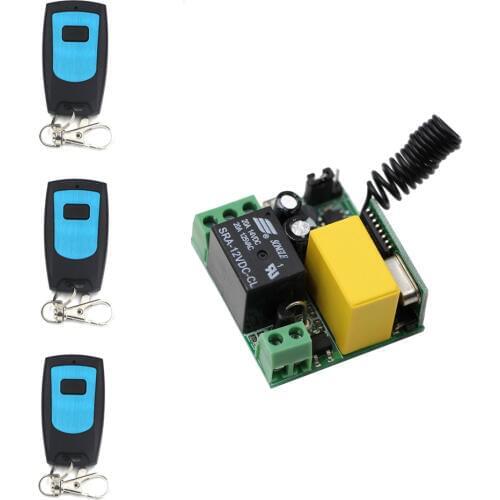Smart Home AC 220V 1CH 10A Relay Wireless Remote Switch Radio Control Switch System Receiver + 3Pcs Waterproof Transmitter
