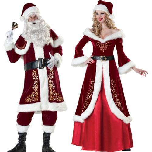 The the Christmas Dance Party outfit Christmas Lingerie Costume Cos Costume Uniform Couples Christmas Santa Costumes