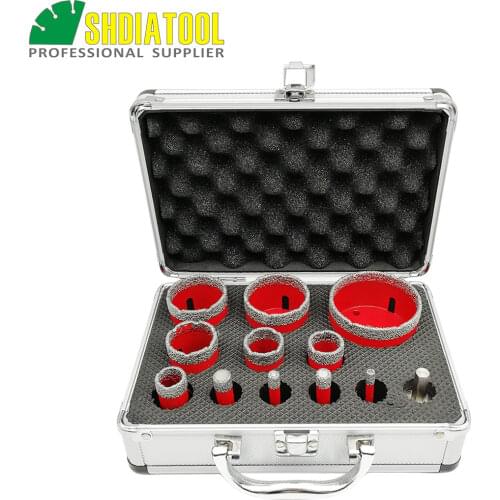 SHDIATOOL 12pcs/pk Vacuum Brazed Diamond Drill Core Bit M14 Thread Drilling Bits Marble Ceramic Hole Saw Porcelain tiles Crown