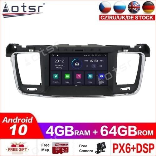 2 din stereo receiver Car radio Headunit Audio For PEUGEOT 508 2011-2017 Android10.0 car navigator Multimedia Player Free map