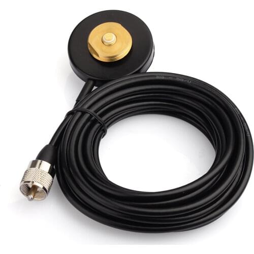 Superbat Aerial Cable UHF Magnet Mount NMO 5M Roof or Trunk Mobile Radios for Yaesu Kenwood HYT Vertex Icom