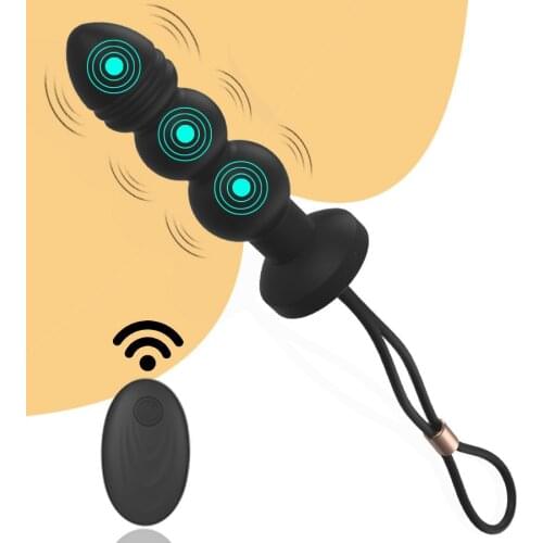 Vibrator Anal Butt Beads Prostate Stimulators Wireless Remote Control Anal Beads Vibrators For Male Adult Sex Toys For Men Wo L1