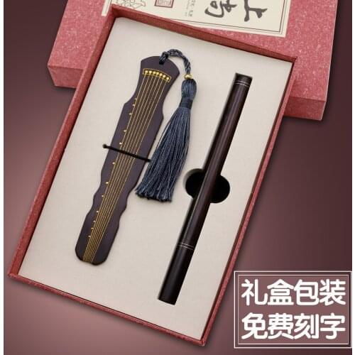 1pcs Chinese style ebony bookmarks signature pen culture suit business holiday gifts