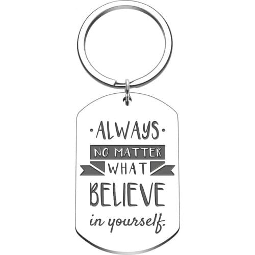 2020 Graduation Birthday Gift for Boys Girls Men Women Keychain for Best Friend Sister Brother Motivational Self-Help Keyring