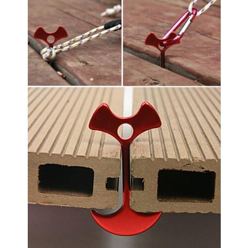 3PCS/lot Camping Fishbone Anchor Tent Pegs Deck Tent Stakes Hooks Tow Rope Cover Deck Fixing Buckle Outdoor Camping Accessories