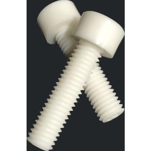 30pcs M4 PP polypropylene slotted round head screws plastic hexagon socket head slot bolts screw length 10mm-30mm