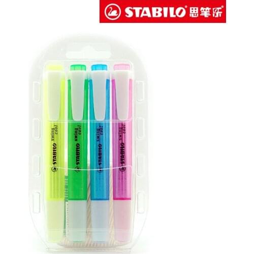 4pcs/6pcs/8pcs set Stabilo 275 Fluorescent Pen Swing Cool Portable Marker Pen Highlighter 3mm Germany caneta-stabilo pen