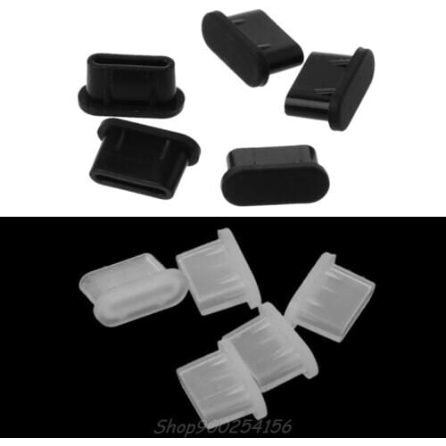 5PCS Type-C Dust Plug USB Charging Port Protector Silicone Cover for Samsung Huawei Smart Phone Accessories Au03 20 Dropship
