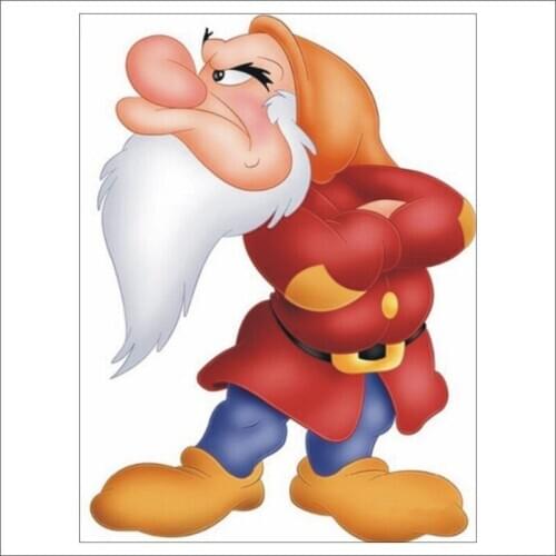 5D DIY Diamond Painting Cartoon Grumpy Cross Stitch Full Square Rhinestone Mosaic Home Decoration Childrens Gift T285