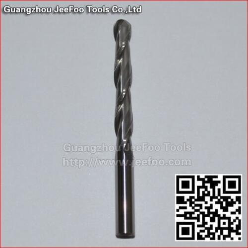 6*42mm Solid Carbide ballnose Two Flutes Spiral End Mills round bottomed Double Flutes Milling Cutter Spiral PVC Cutter