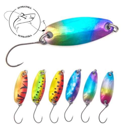 6pcs/set 3cm/2.5g Artificial VIB Colored Copper Sequins Metal Hard Bait Bionic Bait Sinking Wobblers 3D Eyes With Single Hook