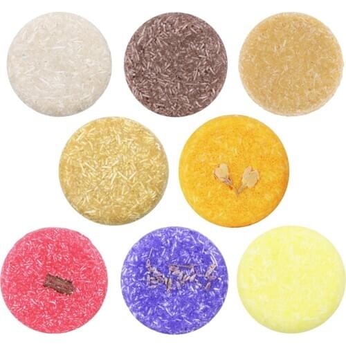 8 Pieces Natural Organic Solid Shampoo Soap Bar Oil Control Hair Nourishing