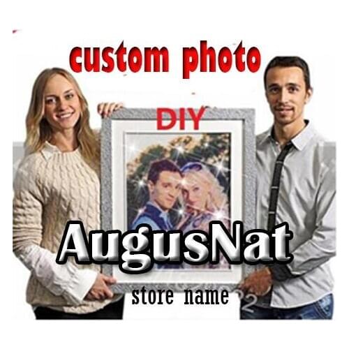 Diy custom photo diamond painting full drill customize picture wall art 5d diamond mosaic cross stitch diamond dotz drawing gift