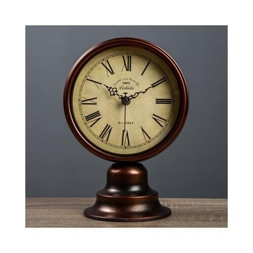 American table clock retro sitting sitting room furnishing an old-fashioned nostalgia Sculpture Lucky Animal Statue Crafts ho