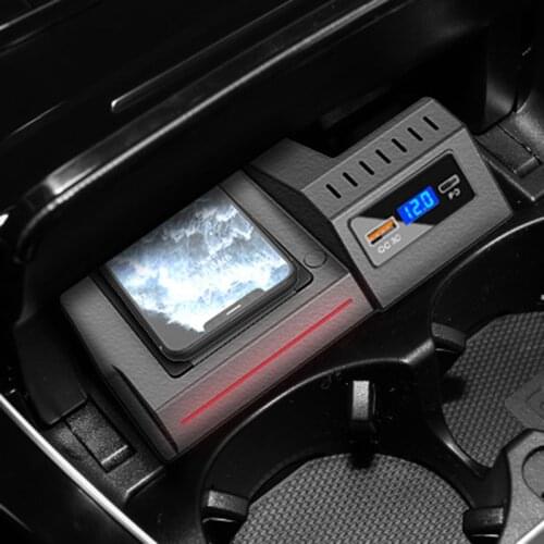 For Mercedes Benz W205 AMG C43 C63 GLC43 GLC63 X253 15W car QI wireless charging phone charger fast charging case accessories