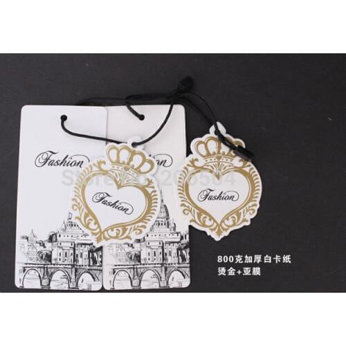 Free shipping customized/custom hang tags cloth printed hang tag hang tags labels for clothes/clothing personized dq009