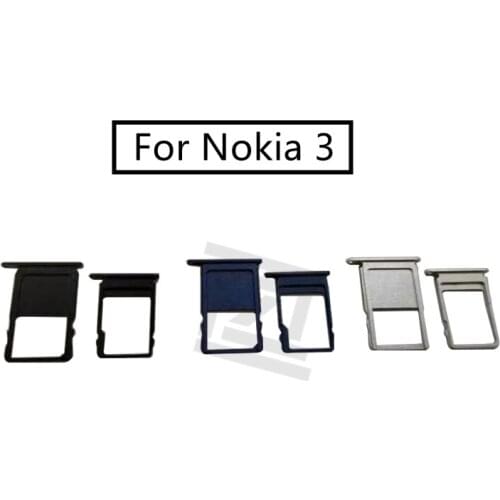 SIM Card Holder Slot Tray For Nokia 3 SIM Nano SIM Card Micro SD Card Tray Holder Slot Adapter Repair Spare Parts