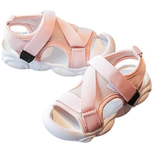 Baby Solid Color Sandals Girls Non-slip Prewalker Toddler Soft-soled Shoes