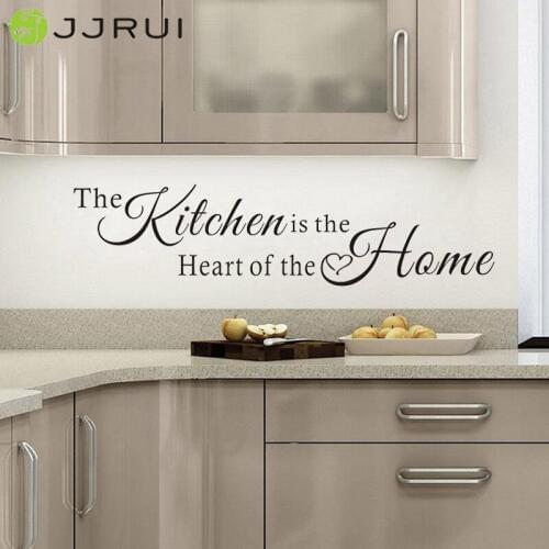 JJRUI Wall Quote Art The Kitchen is a Heart of the Home Wall Sticker Art Decals DIY Decor Home Decoration Choose 21 Color