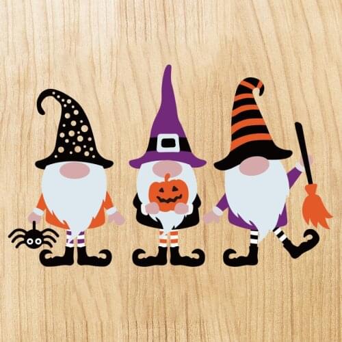 3pcs Halloween Pumpkin Gnomes Metal Cutting Dies for DIY Scrapbooking Album Paper Cards Decorative Crafts Embossing Die Cuts