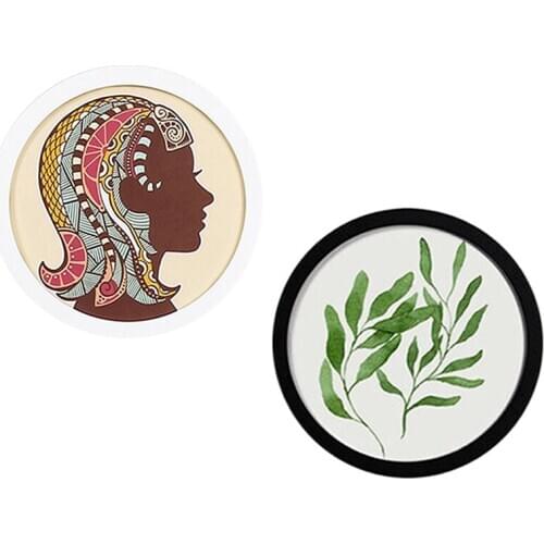 Round Wooden Picture Frames Creative Gift DIY Wall Hanging Wood Picture Holder Home Decoration