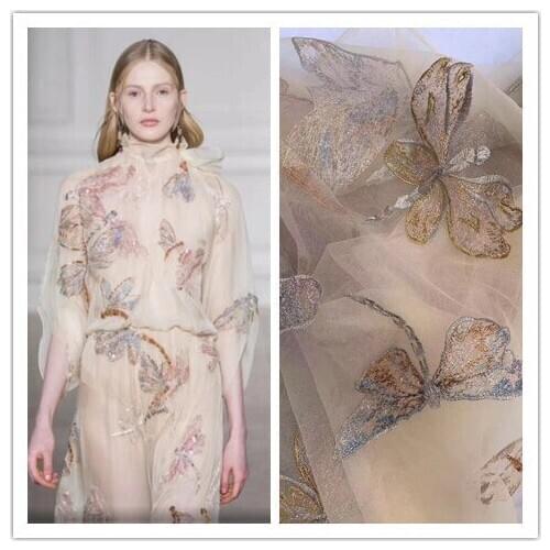 French Net Lace Fabric SYJ-566811 african net lace fabric bridal mesh embroidered tulle fabric