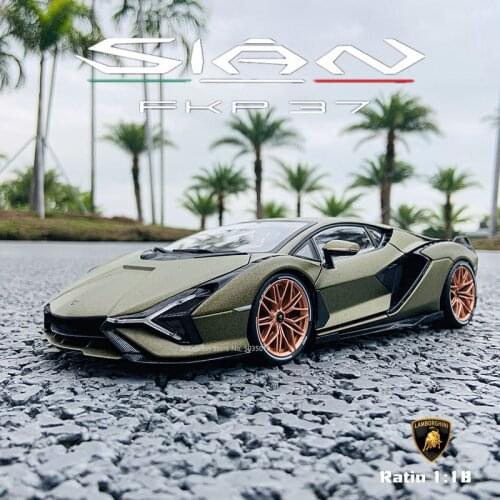 Bburago 1:18 Lamborghini Sian FKP37 Alloy Retro Car Model Classic Car Model Car Decoration Collection gift