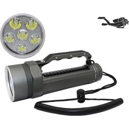 Powerful 6* XM-L2 Waterproof Dive Light Underwater 6000 Lumen Tactical LED Diving Flashlight 26650 Torch Lamp Lanterna