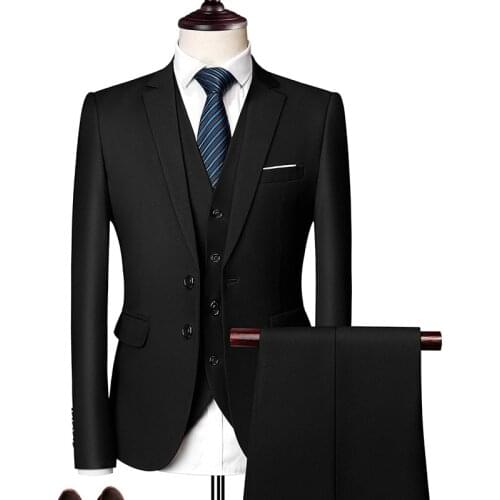 3 Piece Suits Men Mens Suit Suit Korean Edition Youth Handsome British Style Slimming Suit Groomsmans Wedding Dress