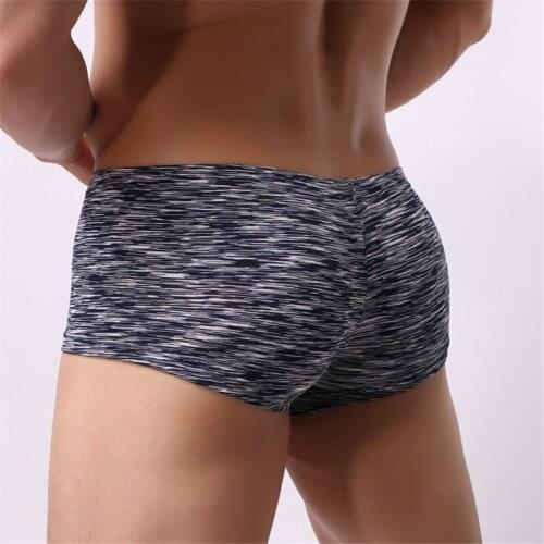 Men Underwear Cotton Sexy U Convex Pouch Boxers Shorts Sexy Penis Pouch Designed Breathable Gay Underpants Boxers 3pcs/lot