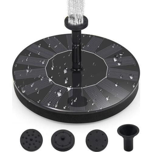 Solar Fountain Floating Water Pump 7V 1W Outdoor Solar Panel Water Fountain Garden Decoration Bird Bath for Pool Pond Aquarium