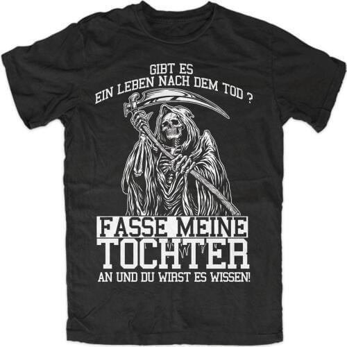 Casual Funny Cotton Short Sleeve Ich Habe Eine Pretty Tochter M2 Tshirt Vater Spruch Schaufel Waffe Alibi Lebennovelty T Shirts