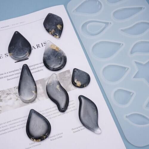 Transparent Silicone Mould Necklace Geometric Pendant Resin Jewelry Making Mold DIY Hand Craft resin molds for Jewelry