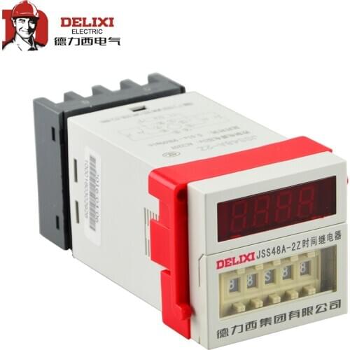 DELIXI Time Relay JSS48A-2Z Timer 2 Group change Positive Inversion Time Controller 220V On Power Delay