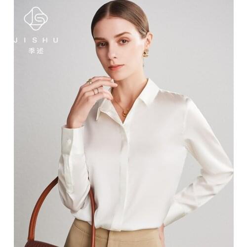 Silk Shirt for Women Temperament Long Sleeve Mulberry Silk Shirt 2021 New Spring and Autumn Loose Design Professional Top