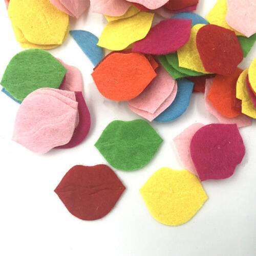 DIY 400pcs Lips shape Die Cut Felt decoration Handicrafts Cardmaking 21mm
