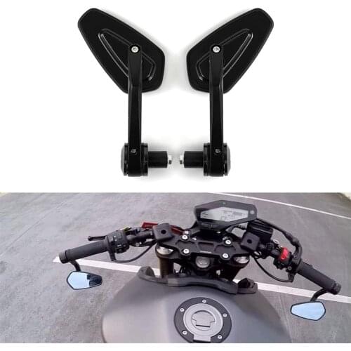 Universal Motorcycle Rear View Mirrors Bar End Side Mirror For Z800 Z900 ER6N ER6F FZ-09 MT-10 FZ-10 FJ-09 MT-25 FZ6 FZ8 GSXR600