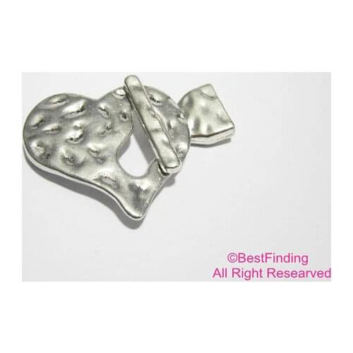 Clasps 10x2mm Heart hook clasp for leather 10mm leather toggle clasp FH16