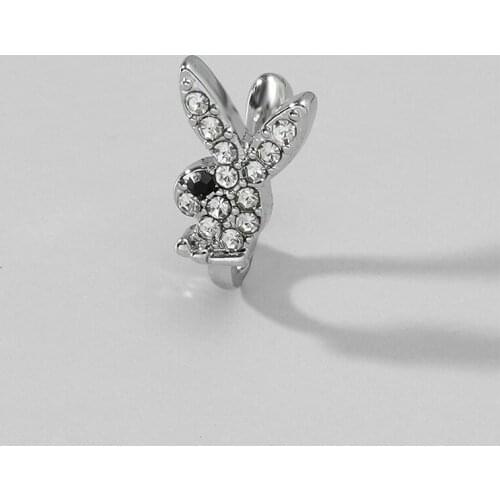 1Piece Cute Bunny Fake Nose Ring Clip On Flower Nose Ring Style Non Piercing Nose Clip Jewelry Rabbit Faux Piercing