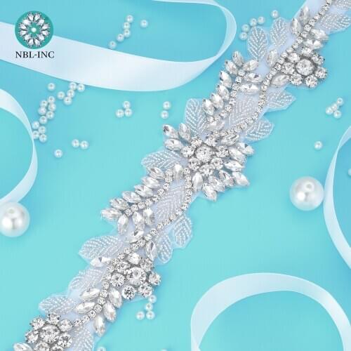 1PC)Rhinestone Bridal belt wedding with crystal diamond wedding dress accessories belt sash for wedding dress WDD1099
