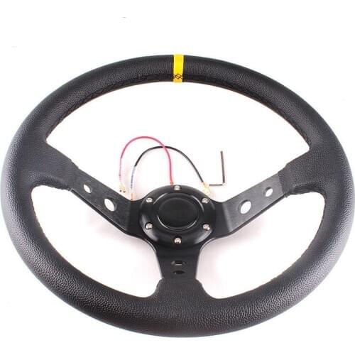 1Pc High Quality Car Racing Universal PVC 14Inch 350MM Modification Steering wheel Drifting Steering Wheel accessories