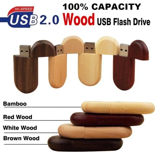 10pcs Free Custom Logo)Wooden USB Flash Drive Pendrive 4GB 8G 16GB 32GB 64GB Usb 2.0 Memory Stick for Photography Business Gift
