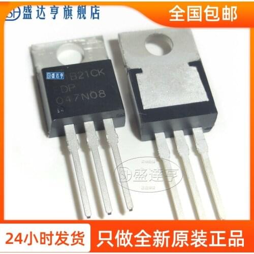 10Pcs/Lot FDP047N08 80A 75V TO220 DIP MOSFET Transistor NEW Original In Stock