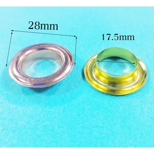 17mm Large 50 Sets Rose Gold/Gold Grommet Eyelet with Washer for cards tags leather clothing and Craft Bag Shoes Belt Cap Craft