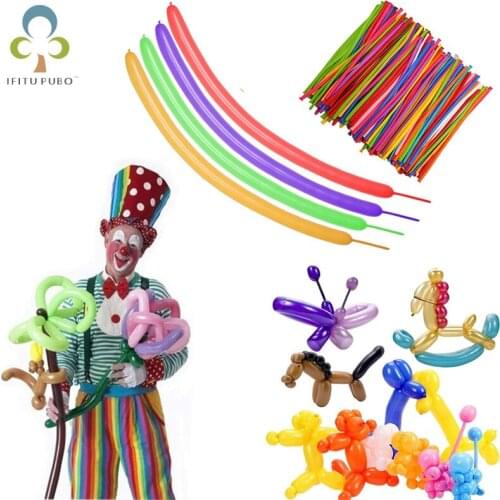 50pcs/lot Mix color 26cm balloon Wedding Birthday Party Decoration Magic Ballons Kids Assorted Latex Long toys WYW