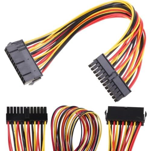 ATX 24 Pin Male to 24Pin Female Power Supply Extension Cable Internal PC PSU TW Power Lead Connector Wire 30CM 1PC Dropship