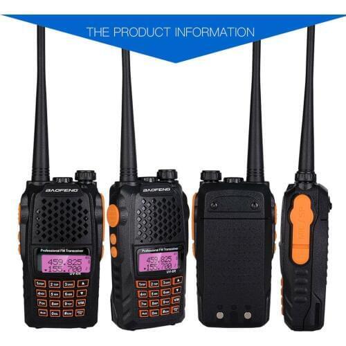 BaoFeng BF-UV6R Walkie Talkie Long Range Two Way Radio Handhled Portable Dual Band Noise Reduction Outdoor Lightweight