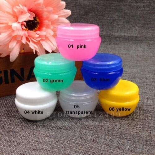 Free shipping 10g mushroom box PP plastic Cream box Lipstick Jar Cosmetic cases Sample subpackage Bottles Lotion packing Bottle